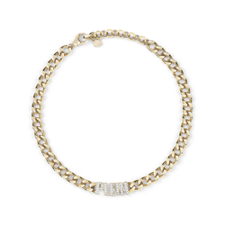 Pulsera Acero Dorado Mujer Philipp Plein PJ1AA12NU Motivo Central Logo Plein Cristales