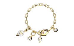 Pulsera Acero Dorado Mujer Philipp Plein PJ8EA12BU Colgantes Logo PP-Cristales