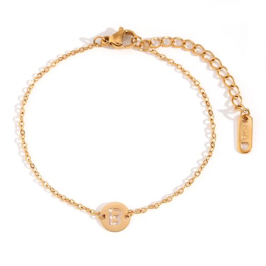 Pulsera Acero Dorado Mujer PSL0078DOB Letra B