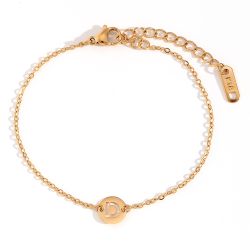 Pulsera Acero Dorado Mujer PSL0078DOD Letra D