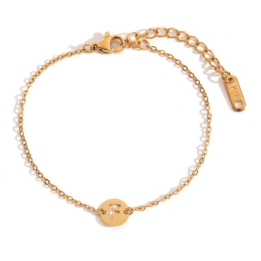 Pulsera Acero Dorado Mujer PSL0078DOF Letra F