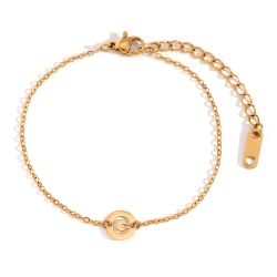 Pulsera Acero Dorado Mujer PSL0078DOG Letra G