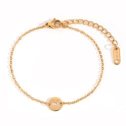 Pulsera Acero Dorado Mujer PSL0078DOH Letra H