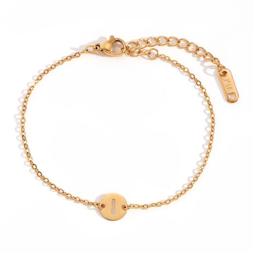 Pulsera Acero Dorado Mujer PSL0078DOI Letra I