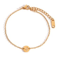 Pulsera Acero Dorado Mujer PSL0078DOJ Letra J
