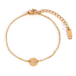Pulsera Acero Dorado Mujer PSL0078DOK Letra K