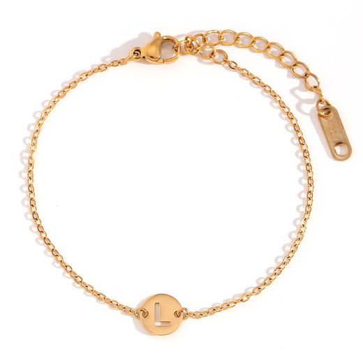 Pulsera Acero Dorado Mujer PSL0078DOL Letra L