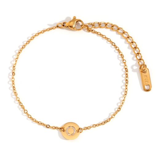 Pulsera Acero Dorado Mujer PSL0078DOO Letra O