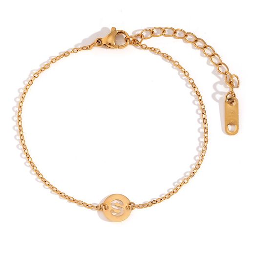 Pulsera Acero Dorado Mujer PSL0078DOS Letra S