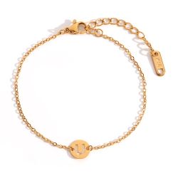 Pulsera Acero Dorado Mujer PSL0078DOU Letra U