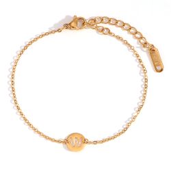 Pulsera Acero Dorado Mujer PSL0078DOW Letra W