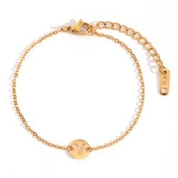 Pulsera Acero Dorado Mujer PSL0078DOY Letra Y