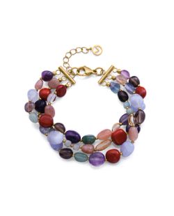 Pulsera Acero Dorado Viceroy 14276P01019 Múltiples Piedras Naturales Multicolor