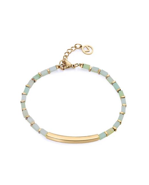 Viceroy Women's Gold Steel Bracelet 14075P01016 Green Natural Stones