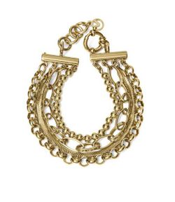 Pulsera Acero Dorado Viceroy Mujer 15235P01012 Multiples Cadenas En Brillo