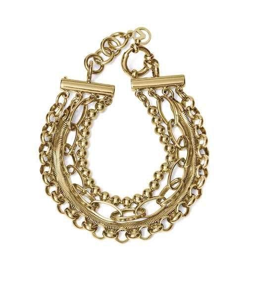 Pulsera Acero Dorado Viceroy Mujer 15235P01012 Multiples Cadenas En Brillo