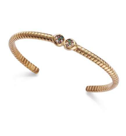 Pulsera Acero Dorado Viceroy Mujer 75452P01012 Rígida Abierta C. Circonitas
