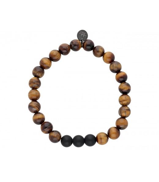 Men's Steel Bracelet 6mm Liska BALI031BR-TB Natural Stones