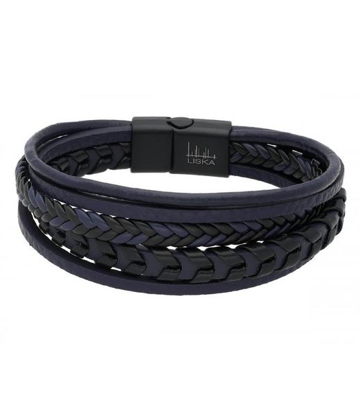 Polsera Acer Home Liska 847BR337-A Pell Negra Blava Trenada