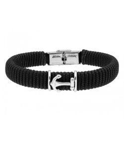 Pulsera Acero Hombre Liska 84BA1491-N Cuerda Negra