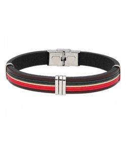 Pulsera Acero Hombre Liska 84BA1499-I Piel Marrón