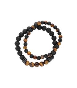 Pulsera Acero Hombre Liska PN - RB129BR Piedras Naturales