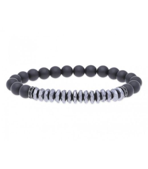 Bracelet homme en acier et pierres naturelles Liska RB084BR