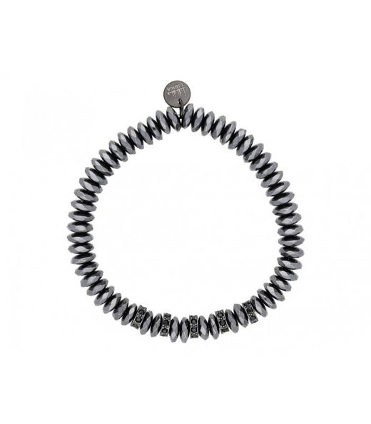 Liska RB166BR Men's Steel Bracelet with Hematite
