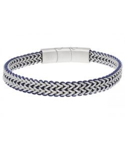 Pulsera Acero Hombre Liska RB243BR-A Cuerda Náutika Azul