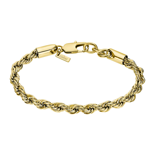 Pulsera Acero Inoxidable Dorado Lotus Hombre LS2233-2/2 Eslabones En Brillo 19,5cm