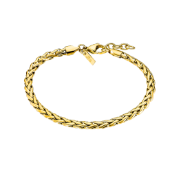 Pulsera Acero Inoxidable Dorado Lotus Hombre LS2366-2/2 Eslabones En Brillo 19+2,5cm