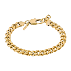 Pulsera Acero Inoxidable Dorado Lotus Hombre LS2597-2/2 Eslabones En Brillo 19+2cm