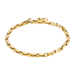 Pulsera Acero Inoxidable Dorado Lotus Hombre LS2598-2/2 Eslabones En Brillo 19,5+2,1cm
