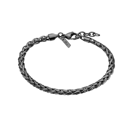 Pulsera Acero Inoxidable Negro Lotus Hombre LS2366-2/3 Eslabones En Brillo 19+2,5cm