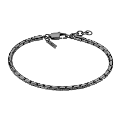 Pulsera Acero Inoxidable Negro Lotus Hombre LS2367-2/3 Eslabones En Brillo 19,5+2,5cm