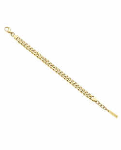 Pulsera Acero IP Dorado Police PEAGB0006604 Placa Pulida En Brillo