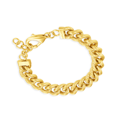 Pulsera Acero IP Dorado Police PEAGB0032302 Eslabones Pulidos