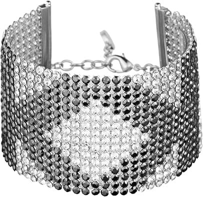 Pulsera Acero Karl Lagerfeld Mujer 5512203 Hematitas Azabache & Cristales Swarovski