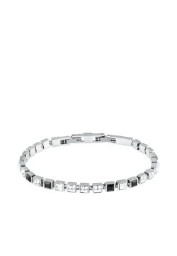Pulsera Acero Karl Lagerfeld Mujer KLAYC27 Circonitas Negras Bicolor Blancas
