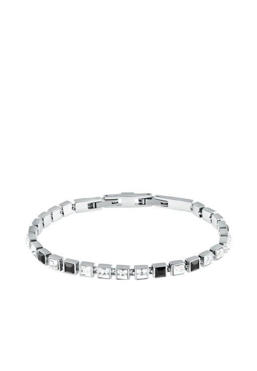 Pulsera Acero Karl Lagerfeld Mujer KLAYC27 Circonitas Negras Bicolor Blancas