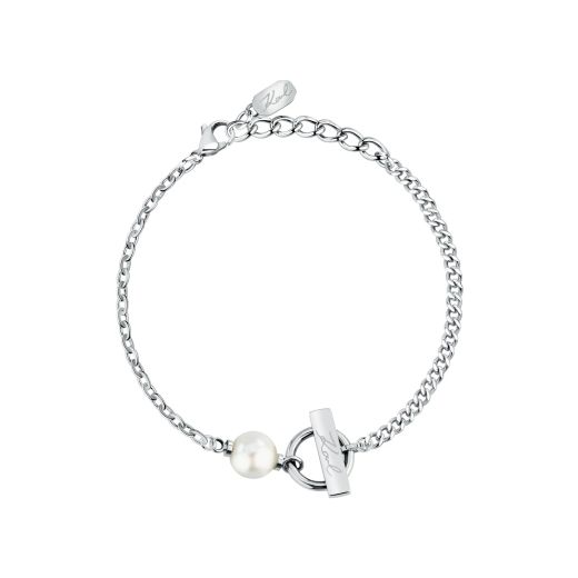 Pulsera Acero Karl Lagerfeld Mujer KLAYR07 Perla 8mm