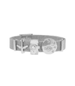 Bracelet en acier spatial Liska LMBR95 en alliage avec motif avion et appareil photo