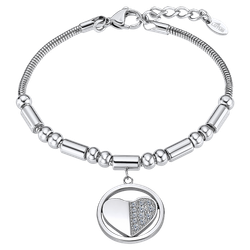 Pulsera Acero Lotus Style Mujer LS2466-2/1 Corazón Circonitas
