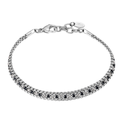 Pulsera Acero Lotus Style Mujer LS2568-2/3 Circonitas Bicolor Negras