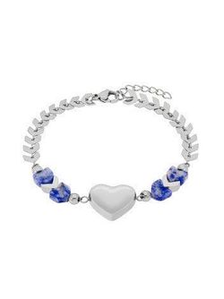 Pulsera Acero Marea C02103/BB Corazón Sodalita