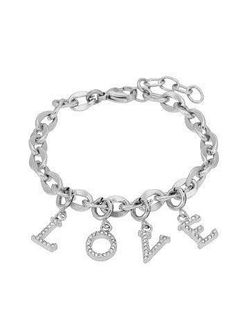 Pulsera Acero Marea C02103/BU Colgantes Letras LOVE Circonitas