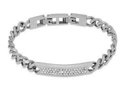 Pulsera Acero Marea Hombre C00103/509 Placa Circonitas