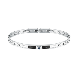 Pulsera Acero Maserati Hombre JM125ATY24 Iconic Plateado Tridente Maserati