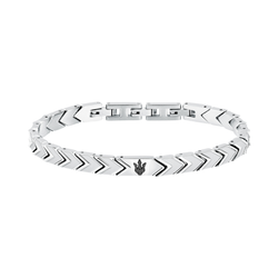 Pulsera Acero Maserati Hombre JM225AVD91 Iconic Plateada Tridente Maserati