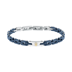 Pulsera Acero Maserati Hombre JM425ATZ65 Ceramic Eslabones Azules Cerámicas Azules Tridente Maserati